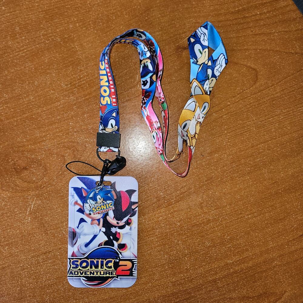 Sonic Adventure 2 Lanyard with Badge Holder & Sonic Charm
